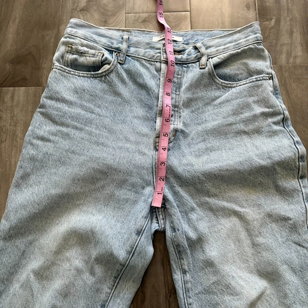 PacSun High Rise Straight‎ Leg Jeans Women's Size 27 Light Wash Denim Blue Flaw - Picture 12 of 16